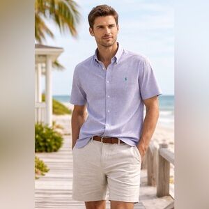 Ralph Lauren Classic Fit Men’s XL Plaid Short Sleeve Button Down Shirt